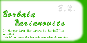 borbala marianovits business card